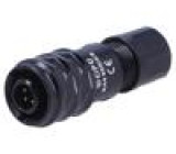 Zástrčka vidlice SA6 PIN: 5 IP67 3,5÷4mm 3A pájení na kabel
