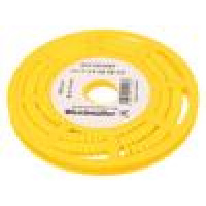 Kabelové značky pro kabely a vodiče 4÷10mm PVC žlutá UL94V-0