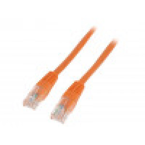 Patch cord U/UTP 5e drát CCA PE oranžová 1,8m 26AWG