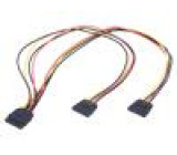 Kabel: SATA zástrčka SATA typu L,zástrčka SATA typu L x2 0,5m
