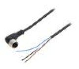 Kabel: pro snímače/automatizaci M12 PIN: 4 úhlový 10m zástrčka