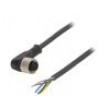 Připojovací kabel M12 PIN: 5 úhlový 5m zástrčka 24VAC 4A IP67