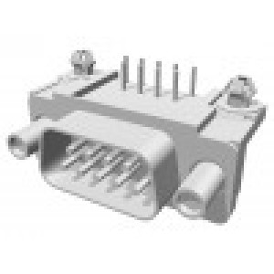 D-Sub PIN: 9 zásuvka vidlice úhlové 90° THT UNC4-40 0,76um