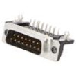 D-Sub PIN: 15 zásuvka vidlice úhlové 90° THT UNC4-40 0,76um