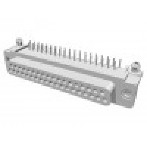 D-Sub PIN: 37 zásuvka zásuvka úhlové 90° THT UNC4-40 0,76um
