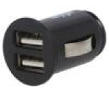 Automobilový napájecí zdroj USB A zásuvka x2 5V/2,1A černá
