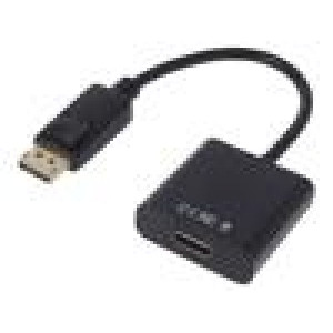 Adaptér DisplayPort vidlice,HDMI zásuvka 0,15m Barva: černá