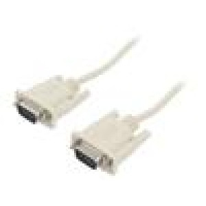 Kabel D-Sub 9pin vidlice,z obou stran 2m bílá filtr feritový