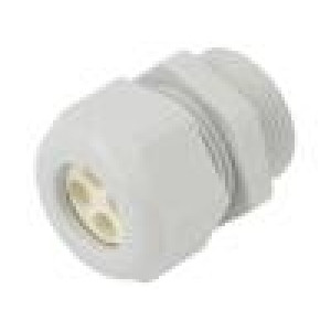 HUMMEL-1597210000 Vývodka s více otvory PG21 IP65 polyamid šedá Počet otv: 4