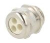 HUMMEL-1697250150 Vývodka s více otvory M25 1,5 IP65 mosaz Povlak tělesa: nikl