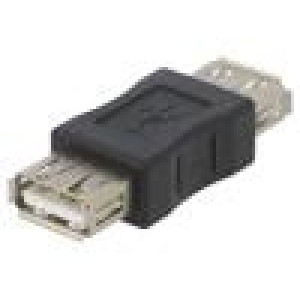 Adaptér USB 2.0 USB A zásuvka,z obou stran niklovaný černá