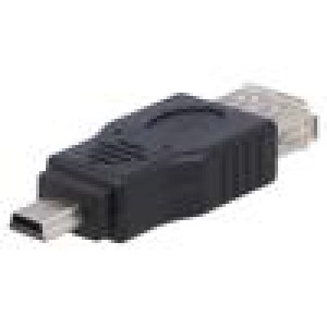 Adaptér OTG,USB 2.0 USB A zásuvka,USB B mini vidlice černá
