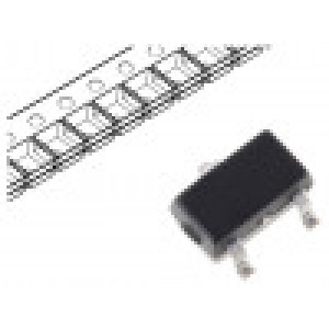 PDTC143EU.115 Tranzistor: NPN bipolární BRT 50V 100mA 200mW SOT323 R1: 4,7kΩ