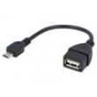 Kabel OTG,USB 2.0 USB A zásuvka,USB B micro vidlice 0,15m