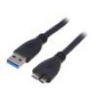 Kabel USB 3.0 USB A vidlice,USB B micro vidlice niklovaný