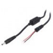 Kabel vodiče,DC 3,0/1,0 zástrčka úhlový 0,5mm2 černá 1,2m
