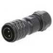 Kulatý zástrčka vidlice SA12 PIN: 2 IP67 5÷8mm 13A pájení