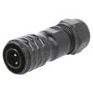 Kulatý zástrčka vidlice SA12 PIN: 2 IP67 5÷8mm 13A pájení