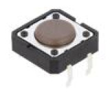 Mikrospínač TACT SPST-NO pol: 2 0,05A/12VDC THT 1,8N 4,3mm