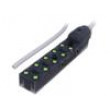 Rozbočovač M8 PIN: 3 5m zásuvka 8A -30÷80°C PUR,PVC IP67