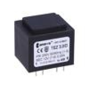 Transformátor: zalévaný 3VA 230VAC 12V 250mA Montáž: PCB IP00