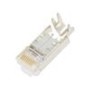 Zástrčka RJ45 TM21P PIN: 8 Kat: 5e stíněný,s krytkou 6,6mm