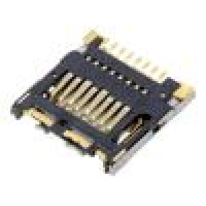 Konektor: pro karty SD Micro s výklopným držákem SMT na PCB