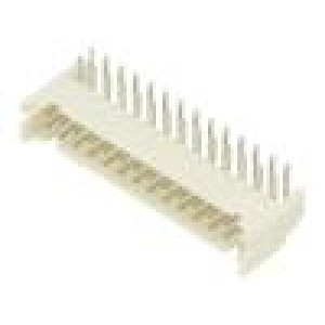 Zásuvka kabel-pl.spoj vidlice 2mm PIN: 28 THT 100V 2A úhlový