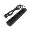 Plug socket strip: supply Sockets: 6 250VAC 10A Colour: black
