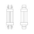Rozpěrka PCB polyamid 66 Dl: 14,3mm zacvaknutí/zacvaknutí
