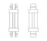 Rozpěrka PCB polyamid 66 Dl: 6,4mm zacvaknutí/zacvaknutí