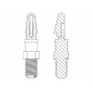 Rozpěrka PCB polyamid 66 Dl: 3,2mm závitový trn,zacvaknutí