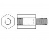 Distanční sloupek se závitem šestihranný polyamid 66 UNC4-40