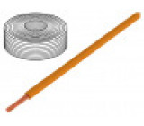 Vodič licna Cu 1x0,25mm2 PVC oranžová 100V -10÷85°C 10m
