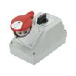 Switch socket IP44 wall mount