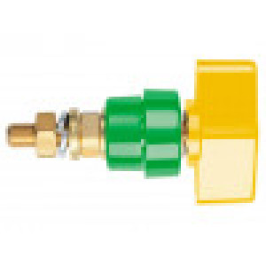 POL102L-GNGE Přístrojová svorka žluto-zelená 1kVDC 100A Kontakty: mosaz