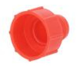 Bottom cartridge cap Colour: red screwed rod Mat: polyetylene