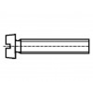 Šroub M2,3x16 0,45 Hlava: válcová plochá 0,6mm ocel zinek