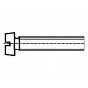 Šroub M3,5x16 0,6 Hlava: válcová plochá 1mm ocel zinek