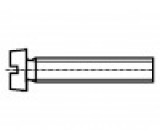 Šroub M3x70 0,5 Hlava: válcová plochá 0,8mm ocel zinek