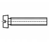 Šroub M2x20 0,4 Hlava: válcová plochá 0,5mm ocel DIN: 84A