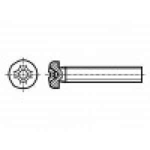 Šroub M2x6 0,4 Hlava: válcová Phillips PH1 ocel Pevn.tř: 4.8