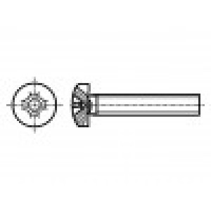 Šroub M3,5x4 0,6 Hlava: válcová Phillips PH2 ocel zinek