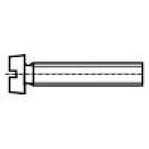 Šroub M3x5 0,5 Hlava: válcová plochá 0,8mm ocel zinek DIN: 84A