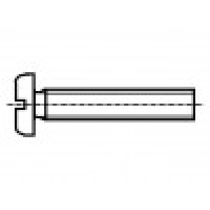 Šroub M2,6x8 Hlava: válcová plochá 0,6mm ocel zinek DIN: 85A