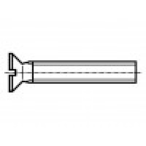 Šroub M3x12 0,5 Hlava: kuželová plochá 0,8mm ocel zinek