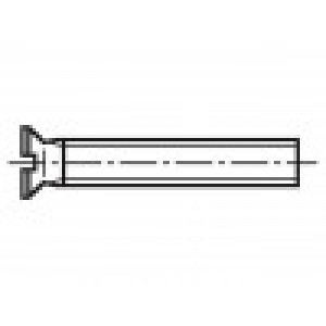 Šroub M3x4 0,5 Hlava: kuželová plochá 0,6mm ocel zinek