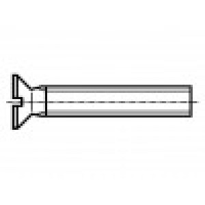 Šroub M3x8 0,5 Hlava: kuželová plochá 0,8mm ocel zinek