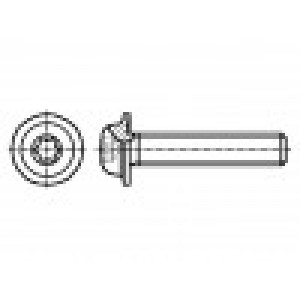 Šroub s límcem M5x20 0,8 Hlava: kulatá Torx® Norma ISO: 7380-2