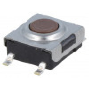 Mikrospínač TACT SPST 0,05A/24VDC Rkont max: 100mΩ (ON)-OFF